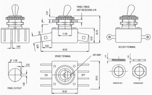 Double Pole, Double Throw Toggle Switch