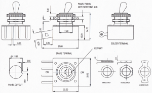 Double Pole, Single Throw Toggle Switch