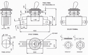 Single Pole, Double Throw Toggle Switch